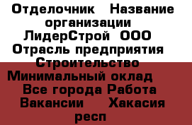 Отделочник › Название организации ­ ЛидерСтрой, ООО › Отрасль предприятия ­ Строительство › Минимальный оклад ­ 1 - Все города Работа » Вакансии   . Хакасия респ.